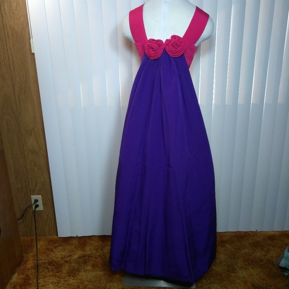 Embellished Gown with removable cape dress - Picture 2 of 16